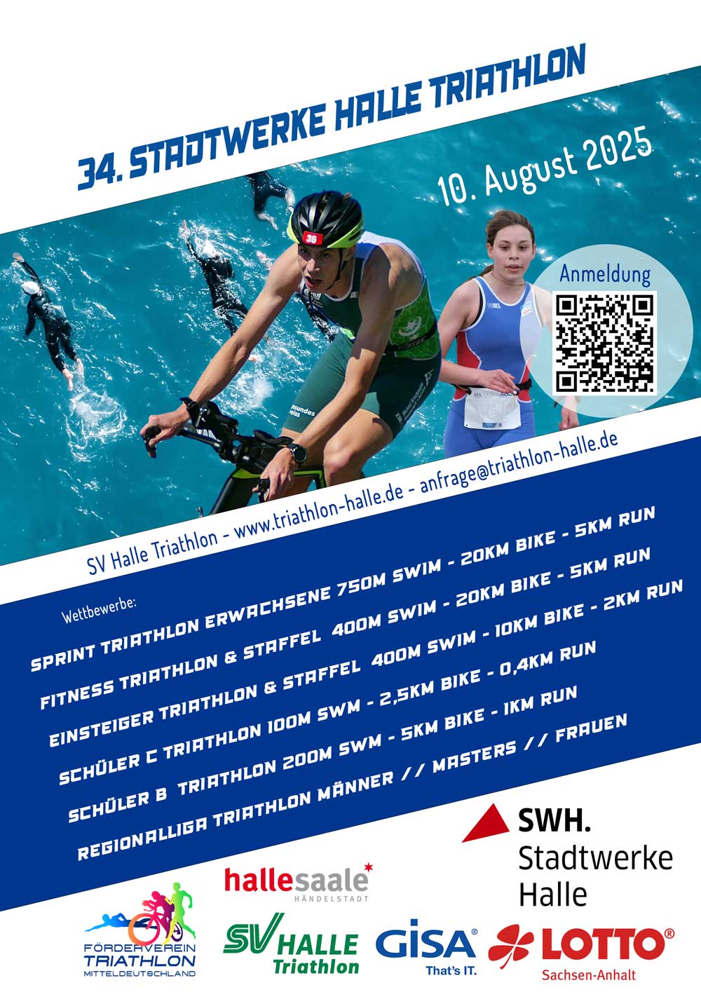 Stadtwerke Halle Triathlon am 10.8.2025